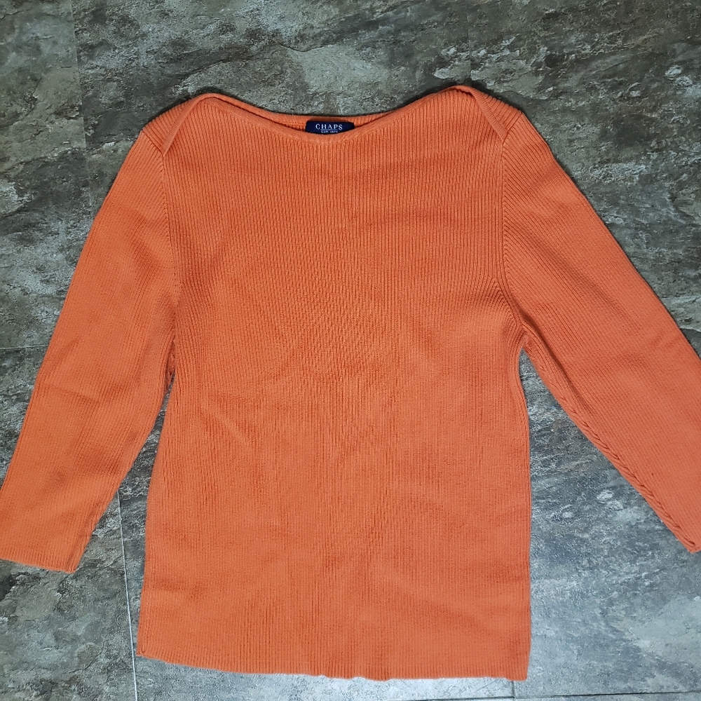 Chaps orange sweater